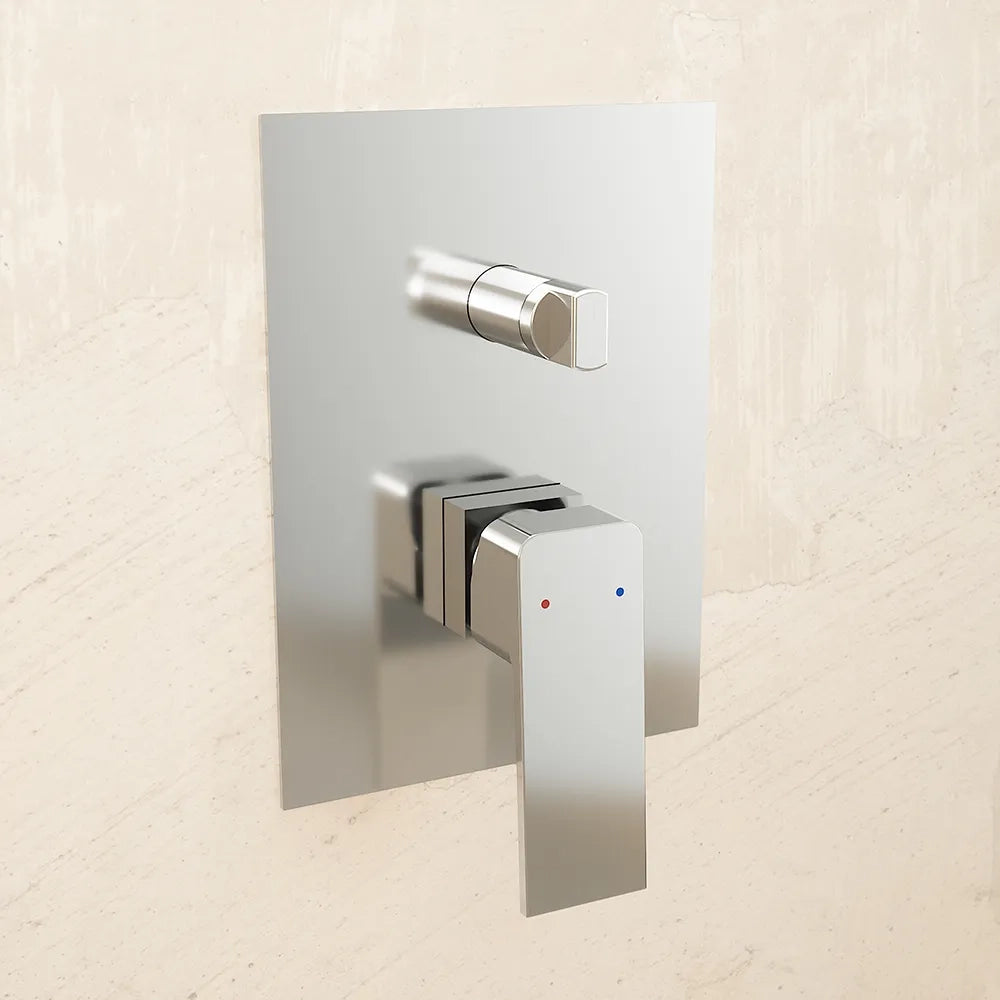 Set miscelatori: lavabo bidet senza scarico e incasso doccia c/deviatore cromato | Ingrid