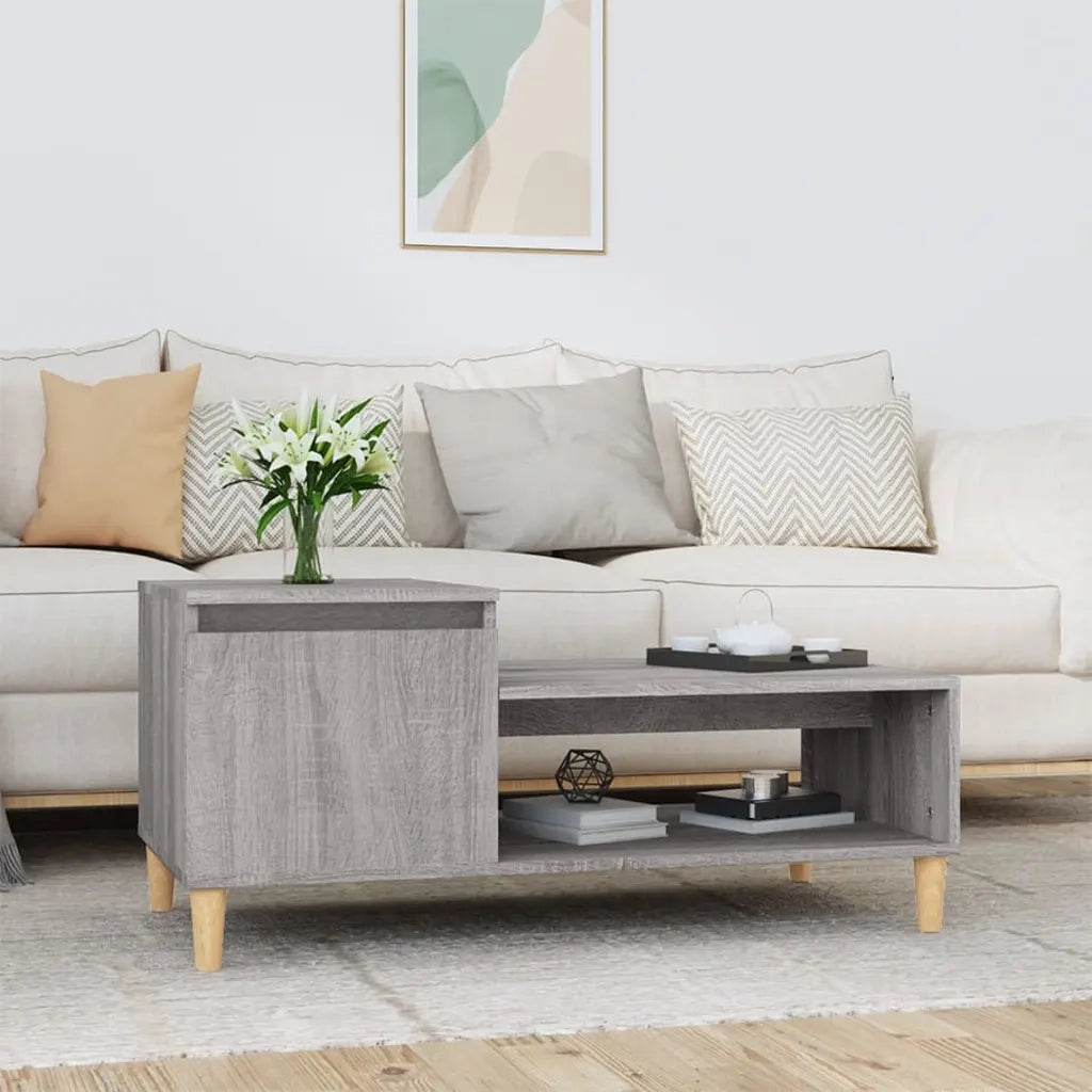 Tavolino da salotto | Tavolino da caff¨¨ | Tavolino da Soggiorno grigio sonoma 100x50x45cm Legno Multistrato