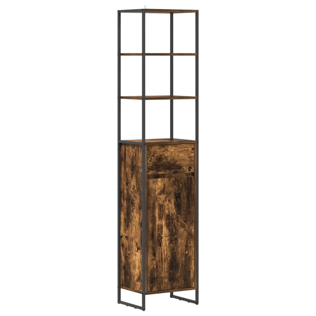Mobile da Bagno con cassetto Quercia Fumosa 40 x 30 x 180 cm