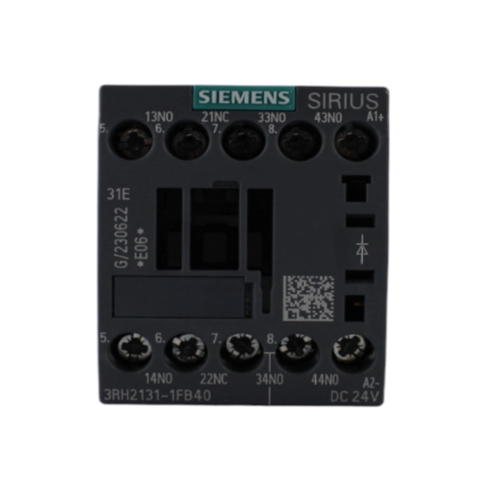 Contattore ausiliario 6A 3NO+1NC 24VDC con diodo Siemens