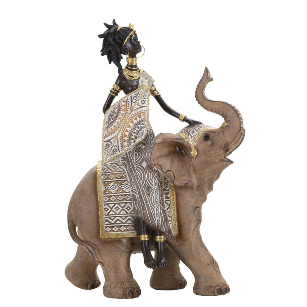 Scultura Africa 11, Multicolore, Poliresina, 22,5x12x32,5 cm