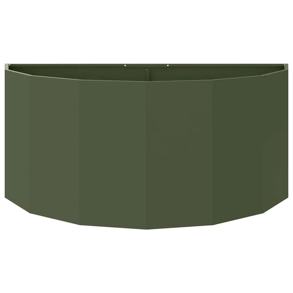 Fioriera-Vaso-Contenitore per Piante Verde oliva 120 x 60 x 50 cm Acciaio