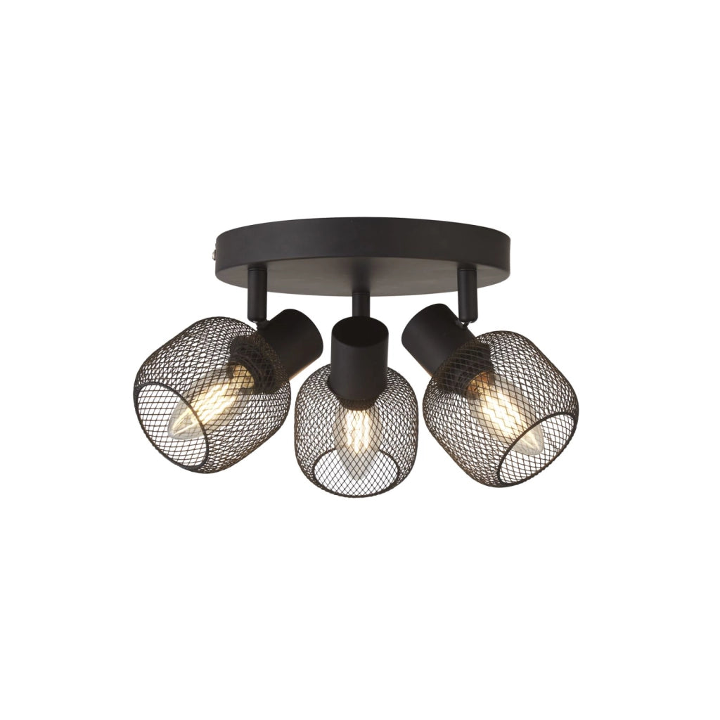 Faretto rotondo Meshy 3Lt Cage - Metallo nero