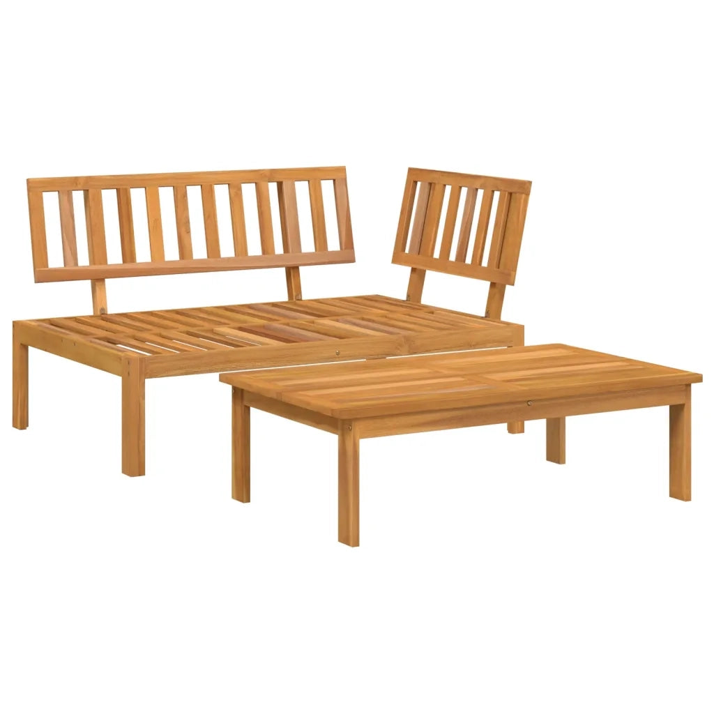 Salotto da Giardino-Set Divani Pallet da Giardino 2pz in Legno Massello di Acacia 233762