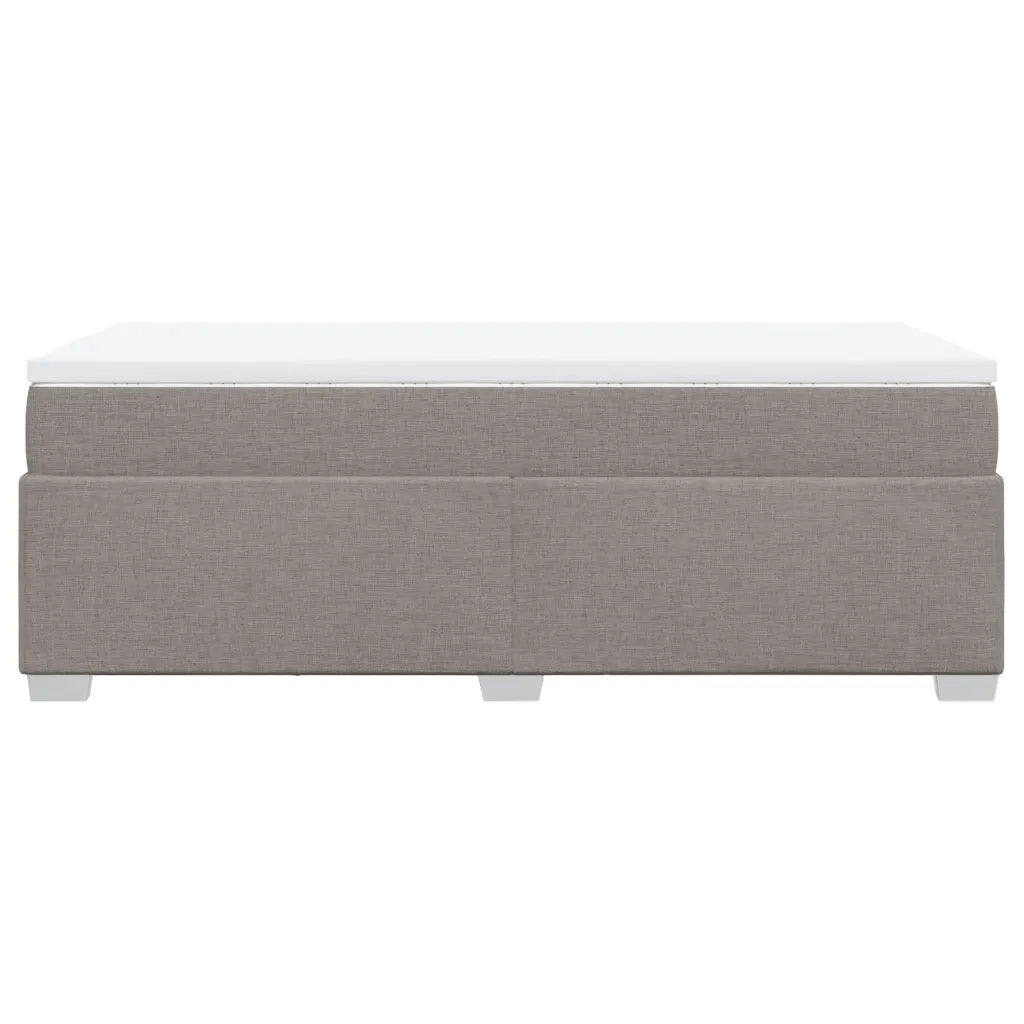 vidaXL Giroletto a Molle con Materasso Tortora 90x190 cm in Tessuto