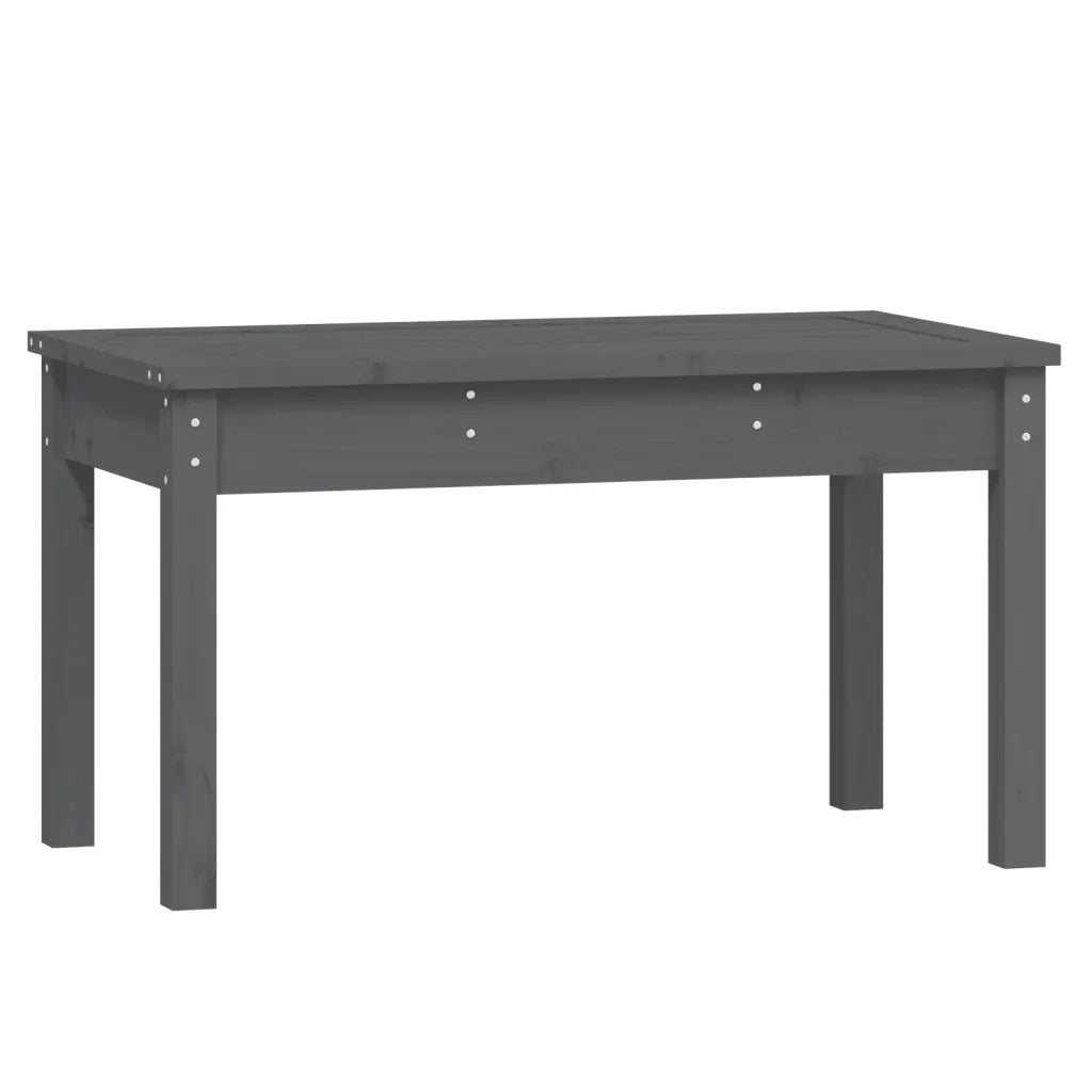 Panca da Giardino-Sgabello-Panca da esterno Grigia 80x44x45 cm Legno Massello di Pino