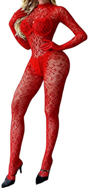Corsetto a corpo intero con mesh e stampo di leopardo nero - Abito sexy per festival - Tessuto elastico - Stile a manica aperta