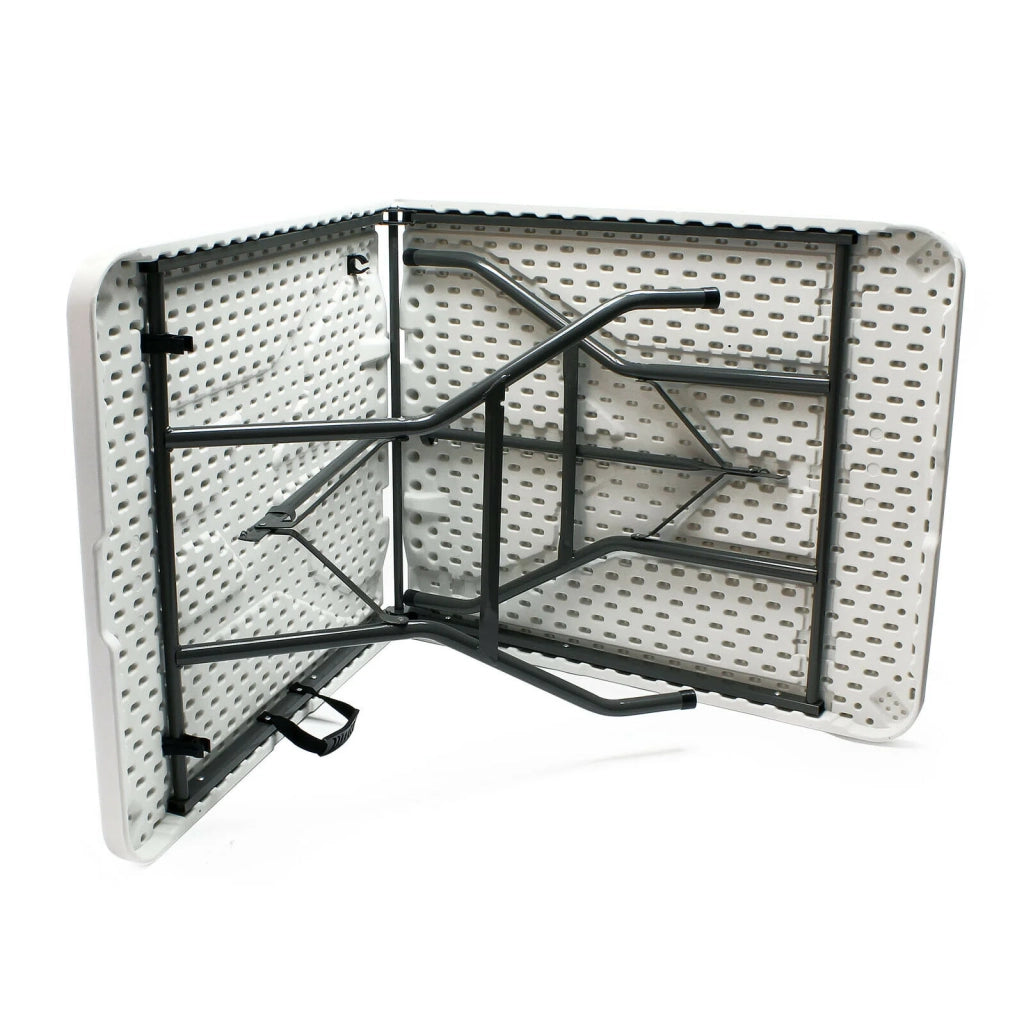 Tavolo da campeggio pieghevole portatile leggero barbecue da esterno 180 cm bianco 16_0000540