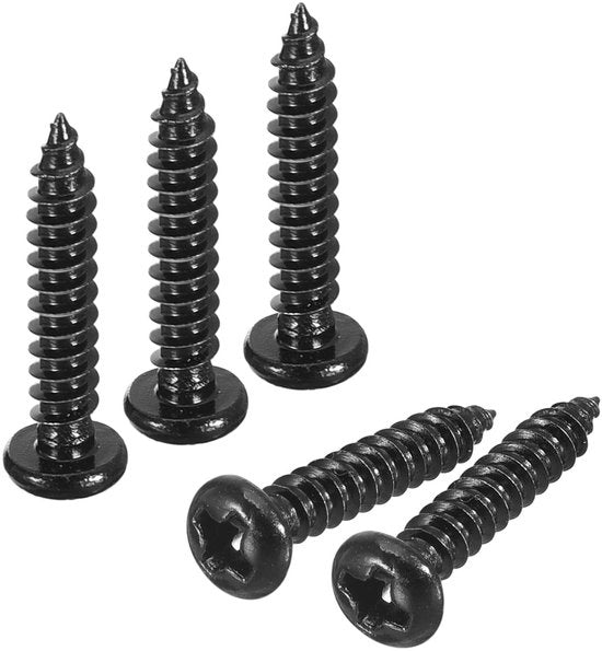 Viti autoalimentanti in acciaio inossidabile - 100 pezzi - 3 mm x 16 mm nero - per lavorazione del legno - resistente alla corrosione