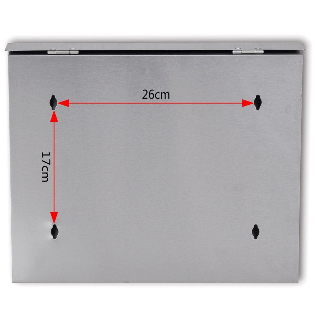 Porta giornali da giardino per cassetta postale in acciaio inox 1002009