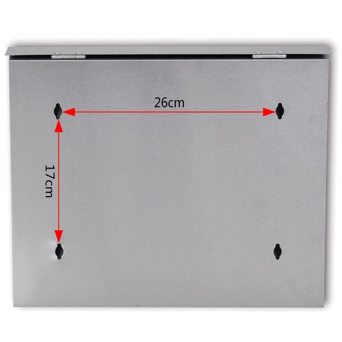 Porta giornali da giardino per cassetta postale in acciaio inox 1002009