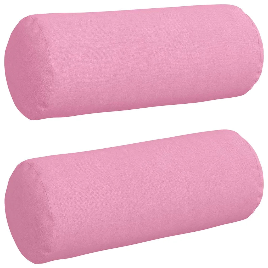 Cuscini a rullo 2 pcs Rosa Ø 15 x 40 cm Tessuto