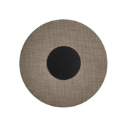Solaris Applique da Parete Nera con Paralume Tortora 12W 3000K CRI90 IP20 - Rossini Group, Illuminazione LED di Design per Interni