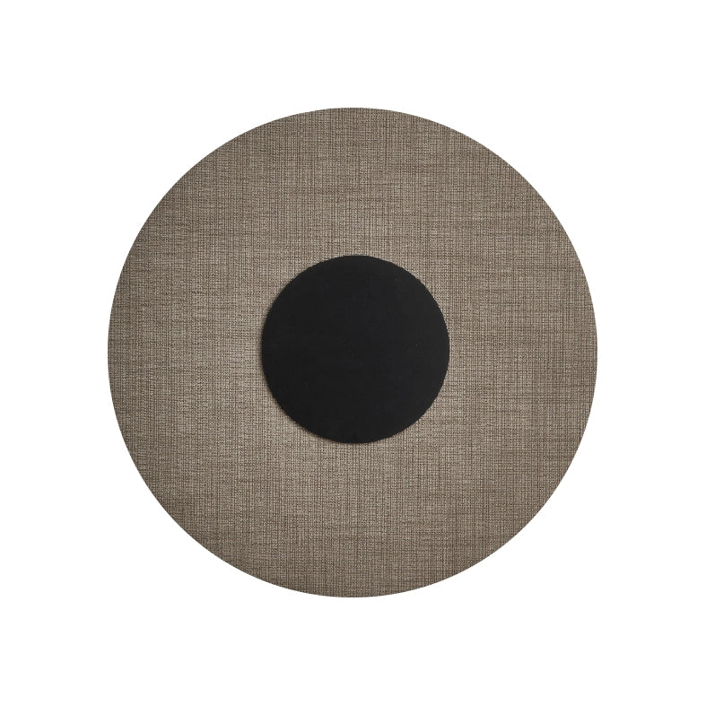 Solaris Applique da Parete Nera con Paralume Tortora 12W 3000K CRI90 IP20 - Rossini Group, Illuminazione LED di Design per Interni