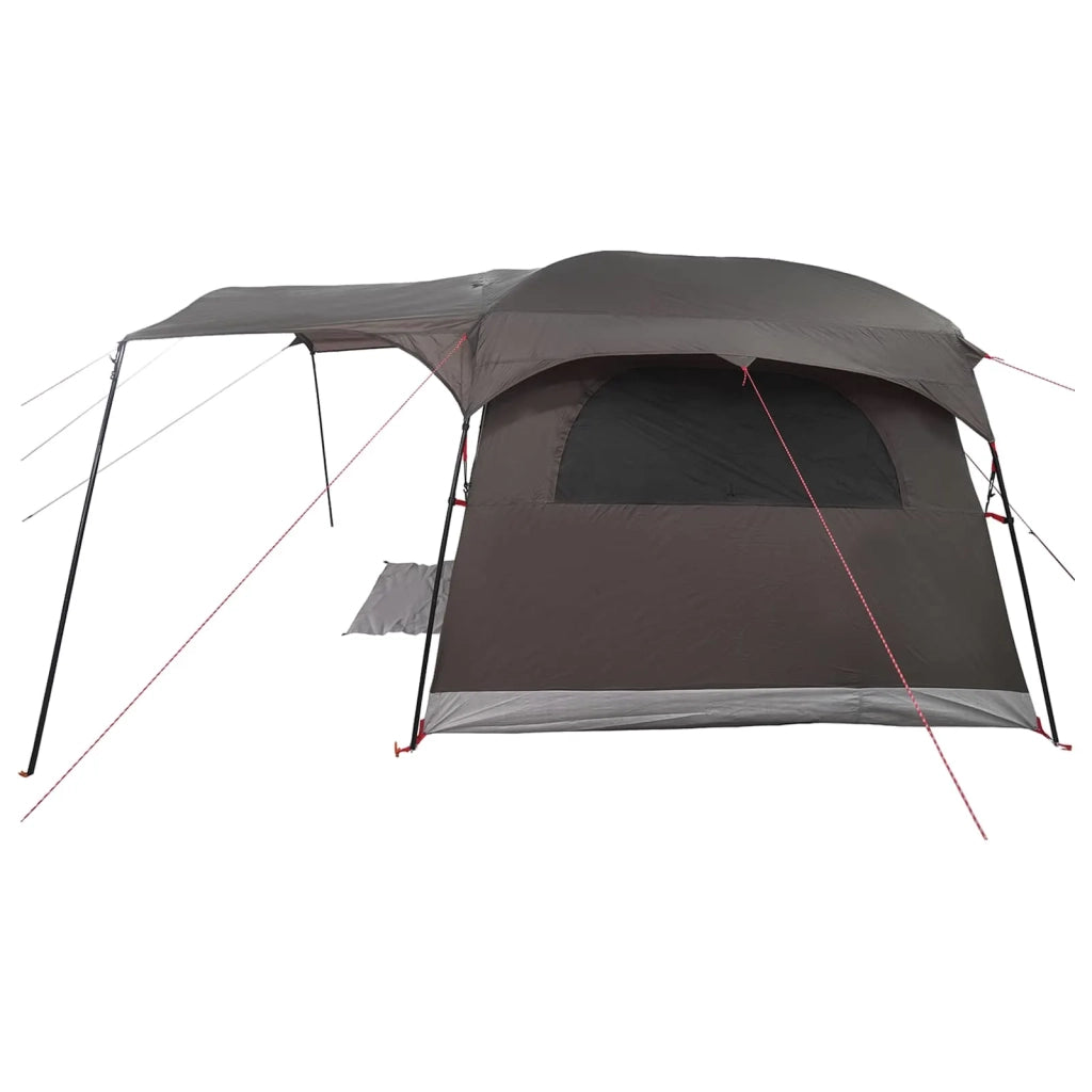 Tenda a tunnel con tetto Marrone Grigio 427 x 305 x 205 cm 42029017