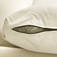 Divano 2 Posti 137x78x78 cm in Tessuto Effetto Lino Beige