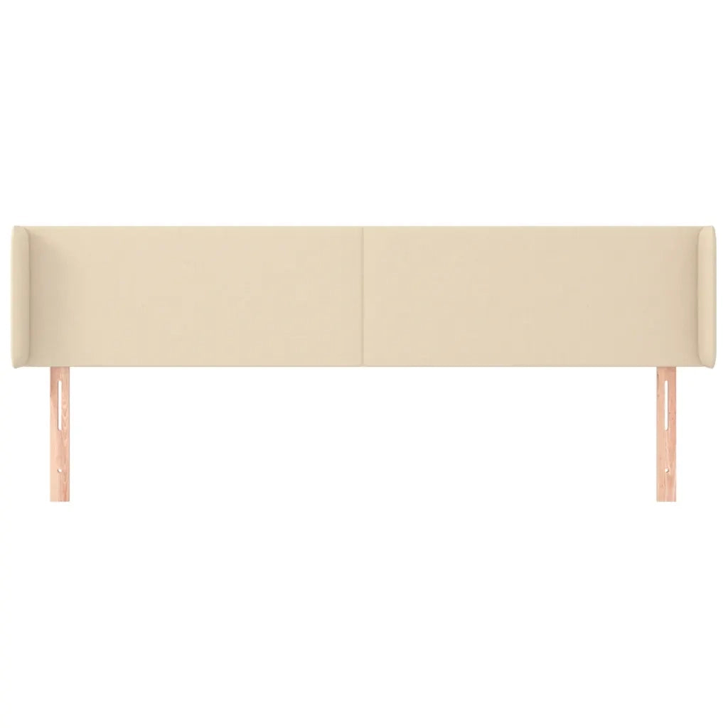 Testiera ad Orecchio Crema 163x16x78/88 cm in Tessuto
