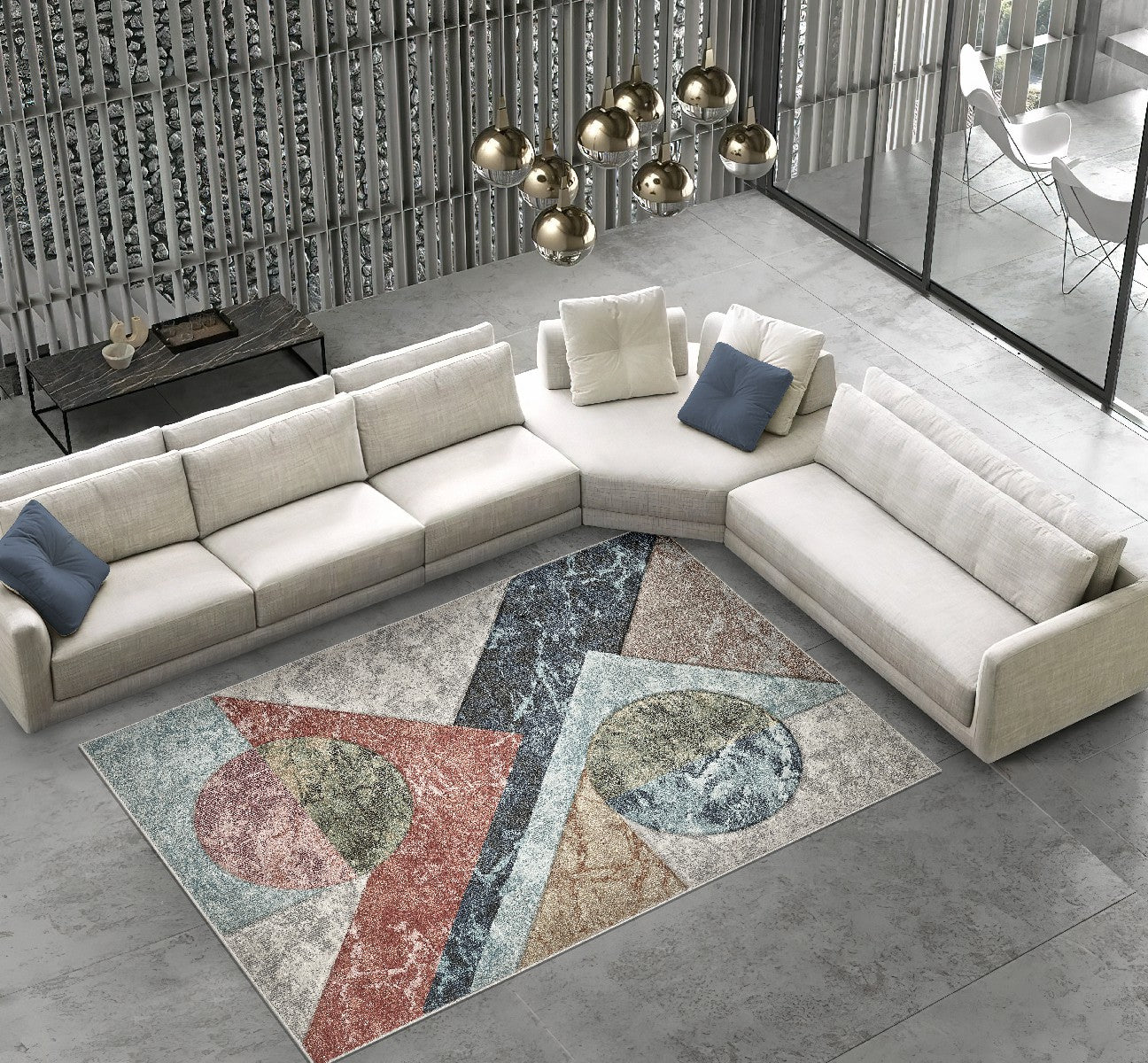 Tappeto FUNNY F8451 multicolore cm.140x200 design contemporaneo arte moderna