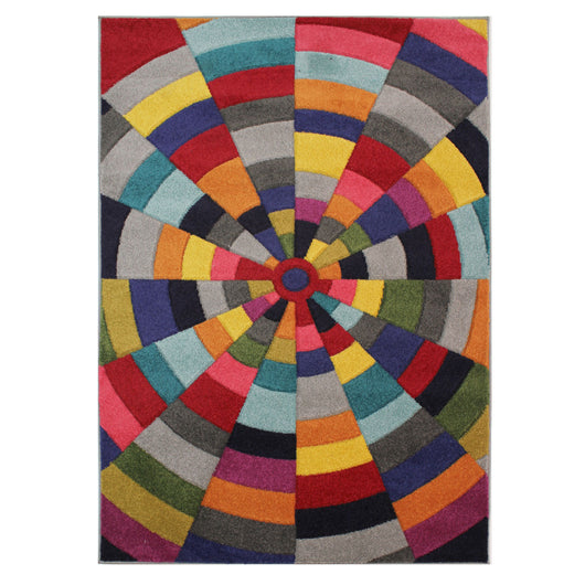 Tappeto moderno BOUTIQUE 1584 disegno circolare multicolore cm.120x170