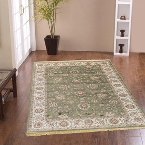 Tappeto RUBINE 492 Ziegler VERDE design tradizionale classico stile persiano orientale cm.67x300. Tappeto salotto, soggiorno, camera da letto, ingresso, corridoio.