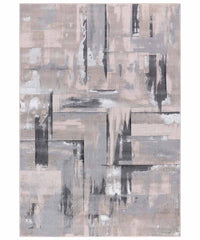 Tappeto NEVADA 9160 grigio disegno astratto arte moderna cm.160x230