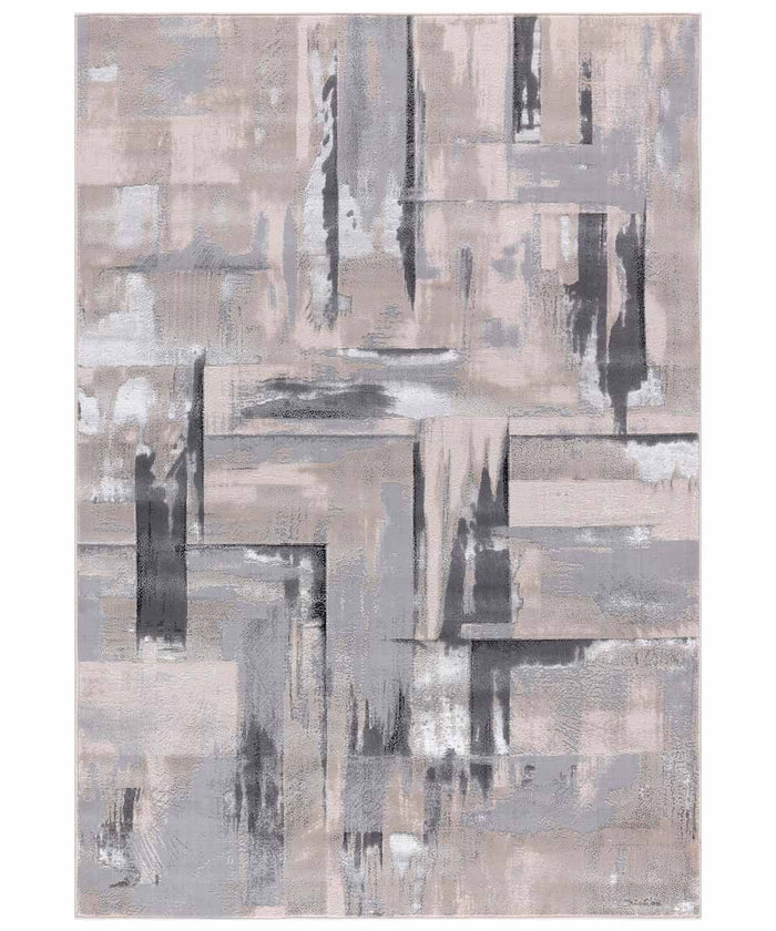 Tappeto NEVADA 9160 grigio disegno astratto arte moderna cm.240x340