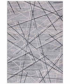 Tappeto NEVADA 9244 grigio stile moderno righe astratte cm.160x230