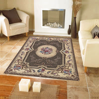 Tappeto AUBUSSON FANGO in ciniglia multiuso lavabile antiscivolo cm.115x175