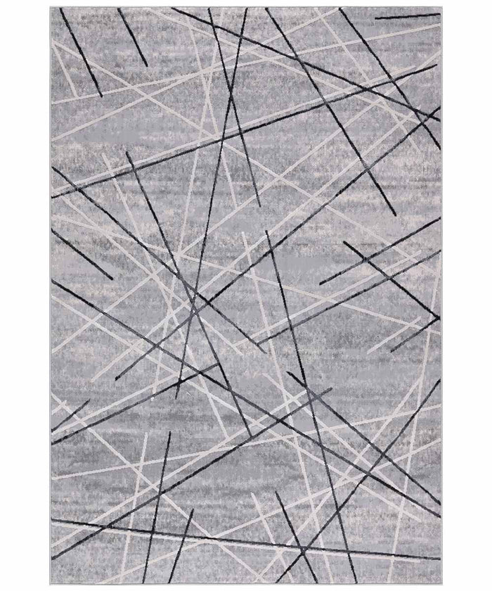 Tappeto NEVADA 9244 grigio stile moderno righe astratte cm.140x200