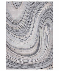 Tappeto NEVADA 9223 grigio disegno moderno a onde effetto marmo cm.160x230