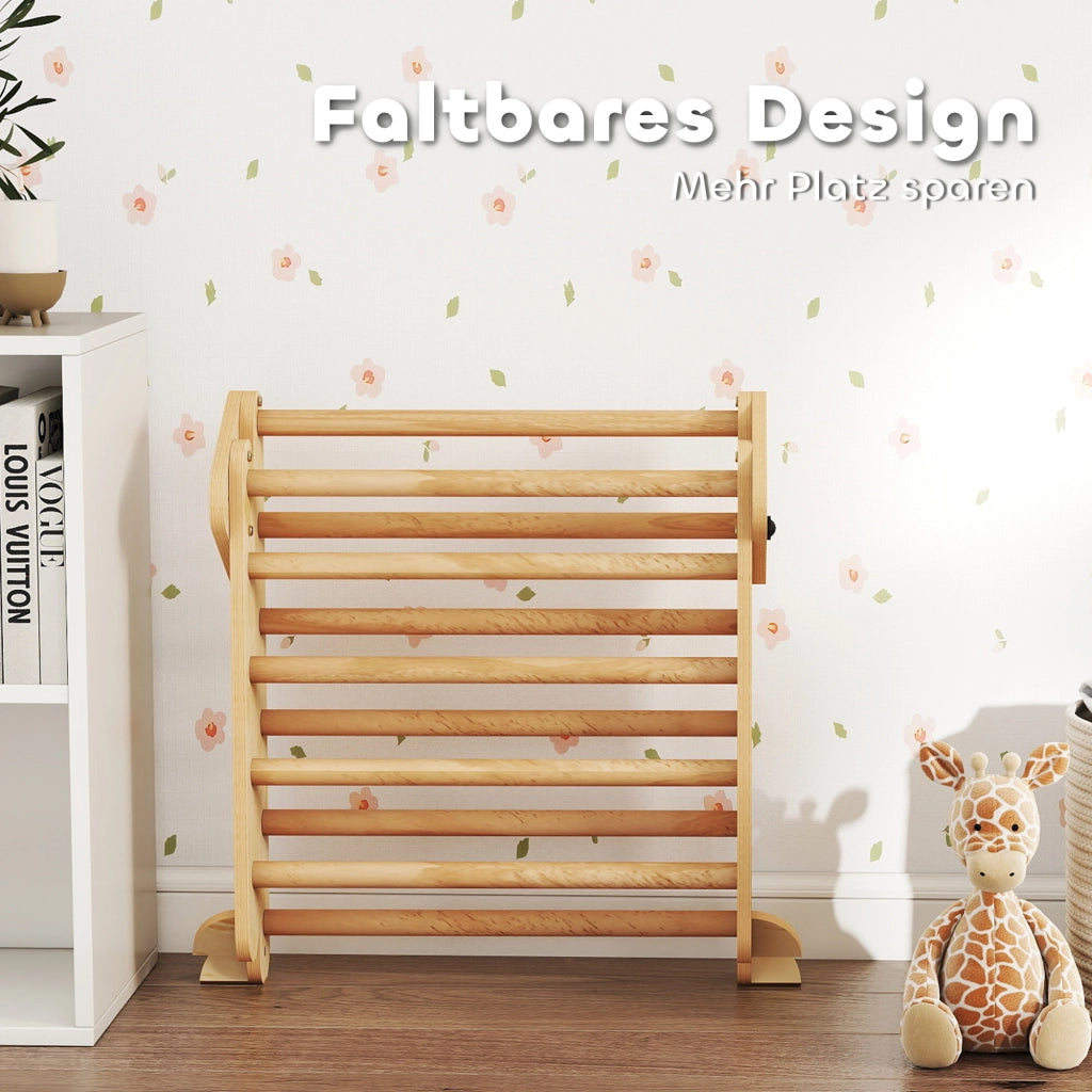Casetta da gioco con scivolo e scala ¨C zephmum ¨C legno, per bambini 1.5-4 anni, pieghevole