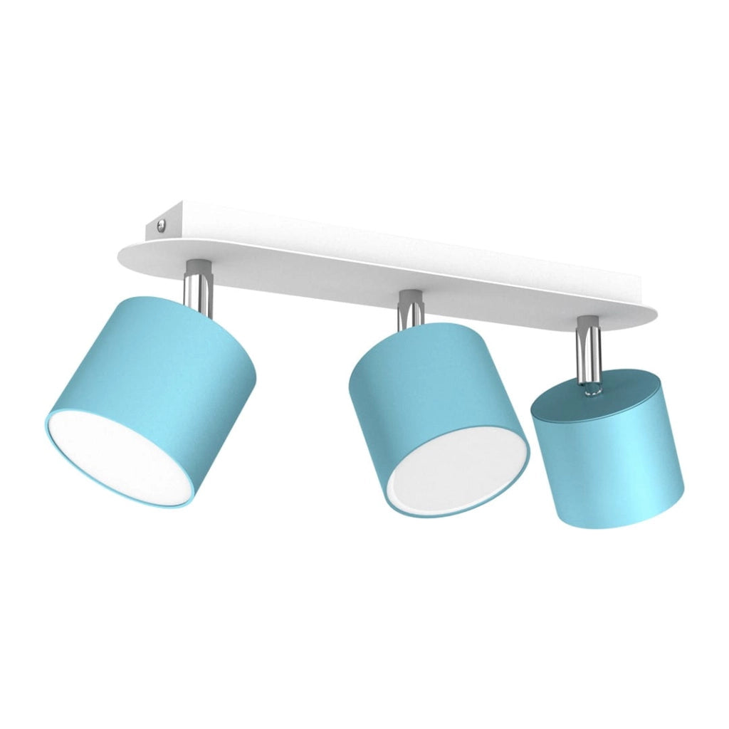 Plafoniera Dixie 3 faretti GX53 3x20W blu Milagro metallo