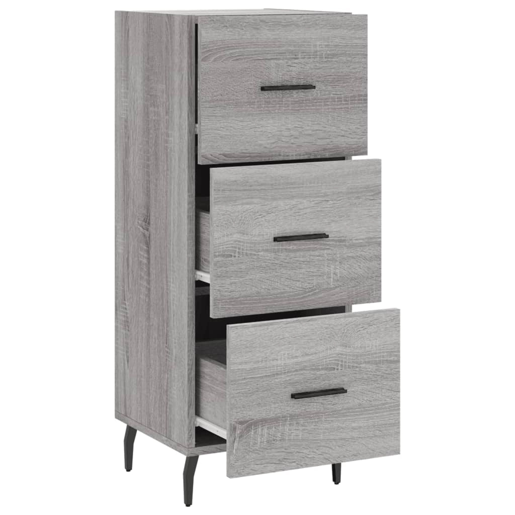 Buffet credenza cassettiera armadio mobile contenitore organizer cucina soggiorno Sonoma 34,5 x 34 x 90 cm legno ingegnerizzato grigio 02_0036304