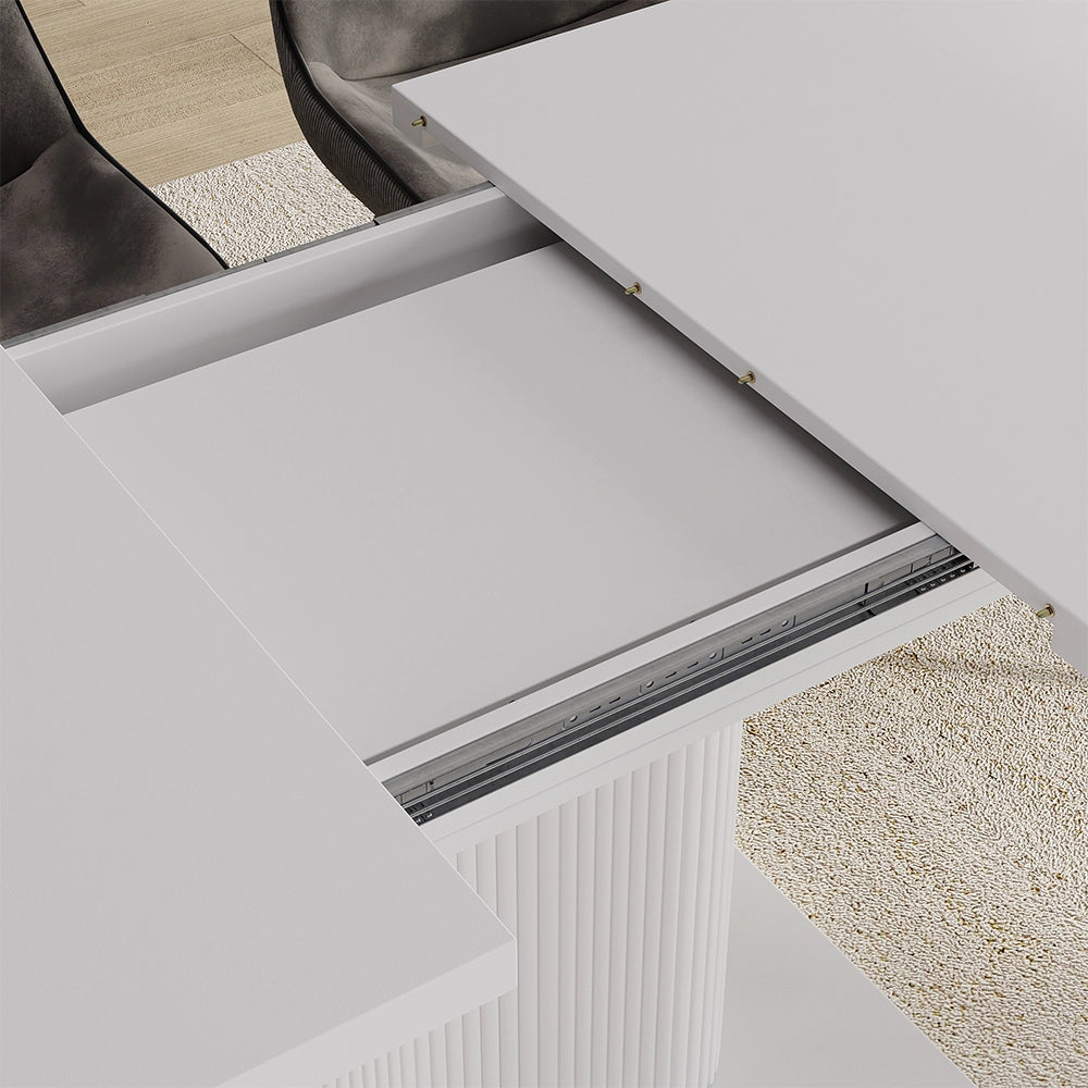 Vicco tavolo da pranzo allungabile Bianco/bianco 120 x 80 cm estensibile