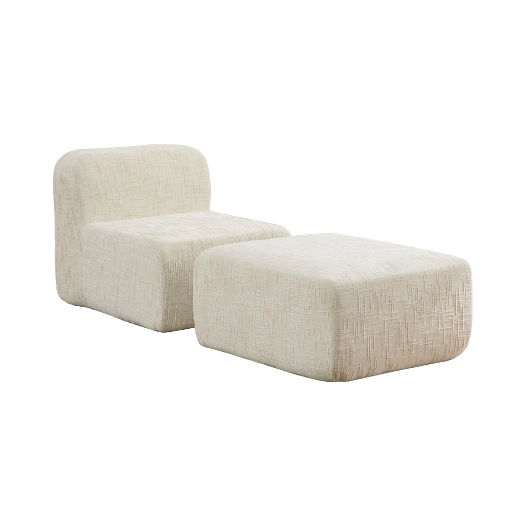 Poltrona reclinabile, poltrona modulare, tessuto chenille, schiuma ad alta elasticit¨¤ 30D, beige