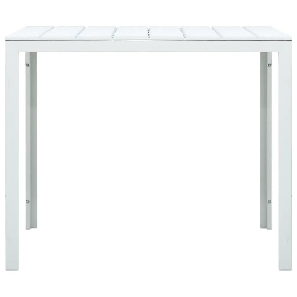 Tavolino da CaffÃ¨ Bianco 78x78x74 cm HDPE Aspetto Legno