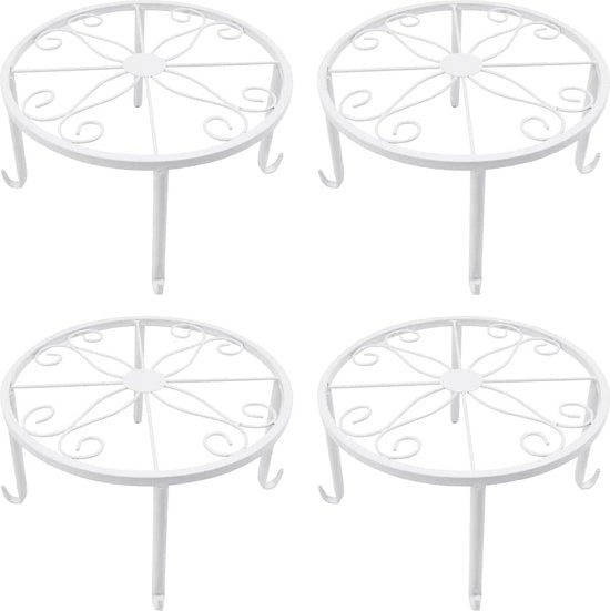 Pianta fissa in metallo per giardino terrazzo - set da 4 - duraturo e versatile