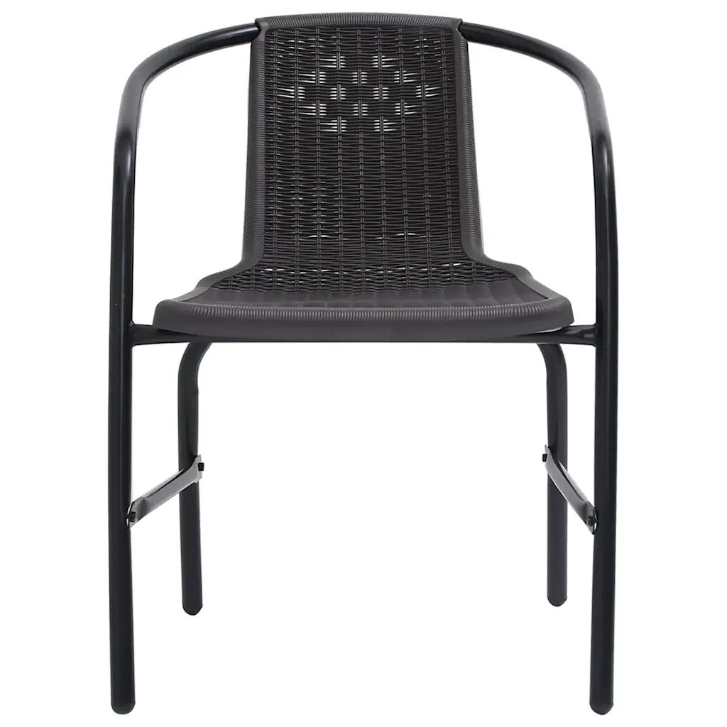 Sedie da Giardino 8 pz in Plastica Rattan e Acciaio 110 kg 3107705