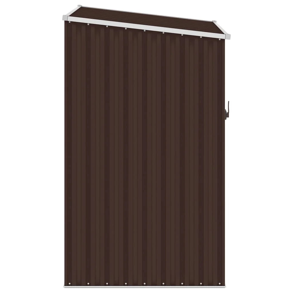 Casetta da giardino cabina ripostiglio casetta da esterno robusta casetta per attrezzi marrone 87 x 98 x 159 cm acciaio zincato marrone 02_0022328