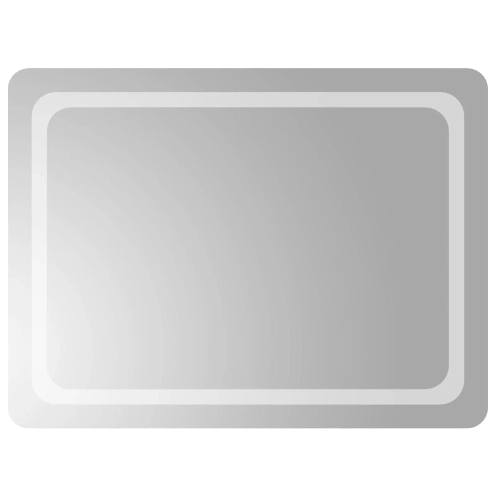 Specchio da bagno LED Trasparente 80 x 60 cm vetro temperato 42045837