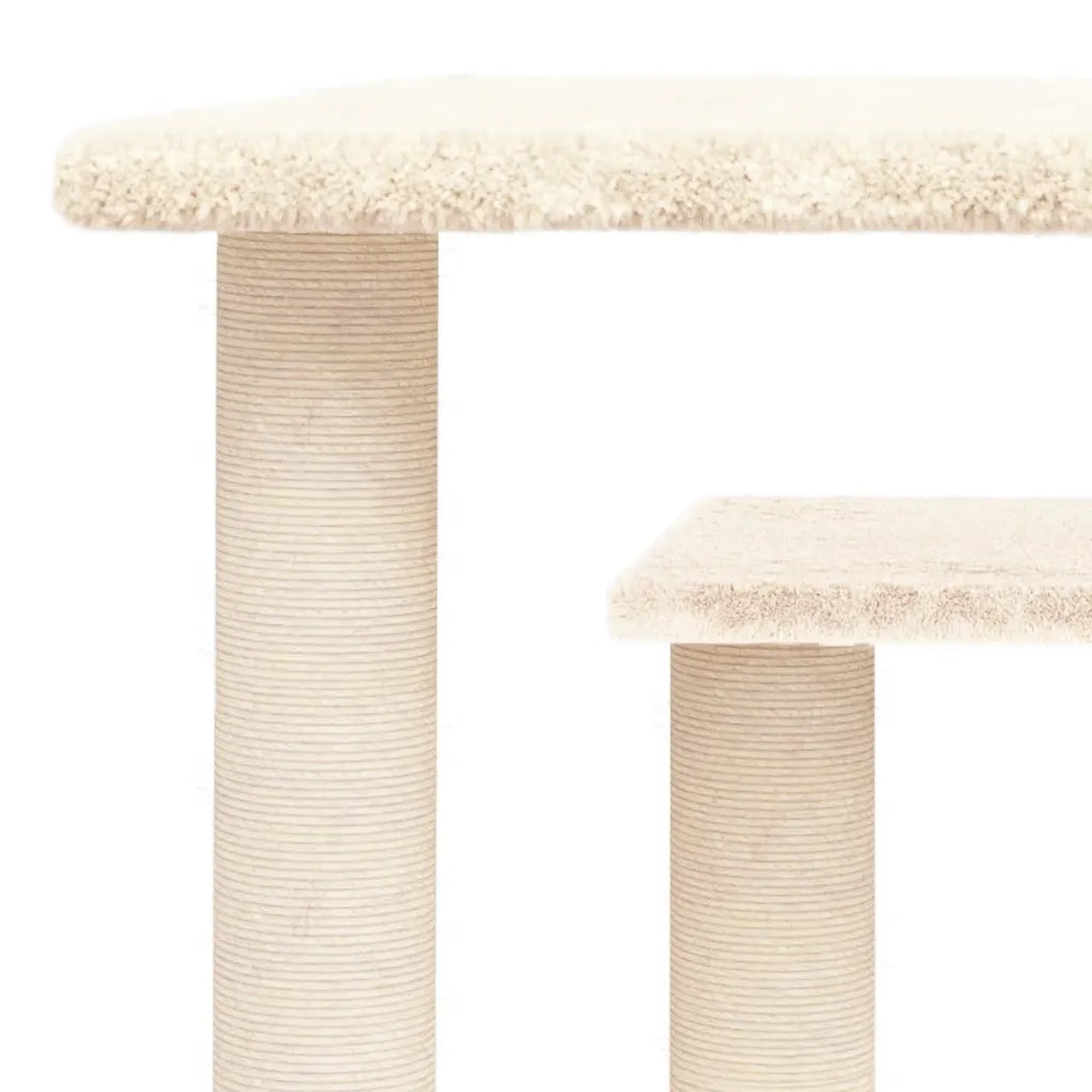 Pali Tiragraffi per Gatti con Piattaforme Crema 50 cm 172043