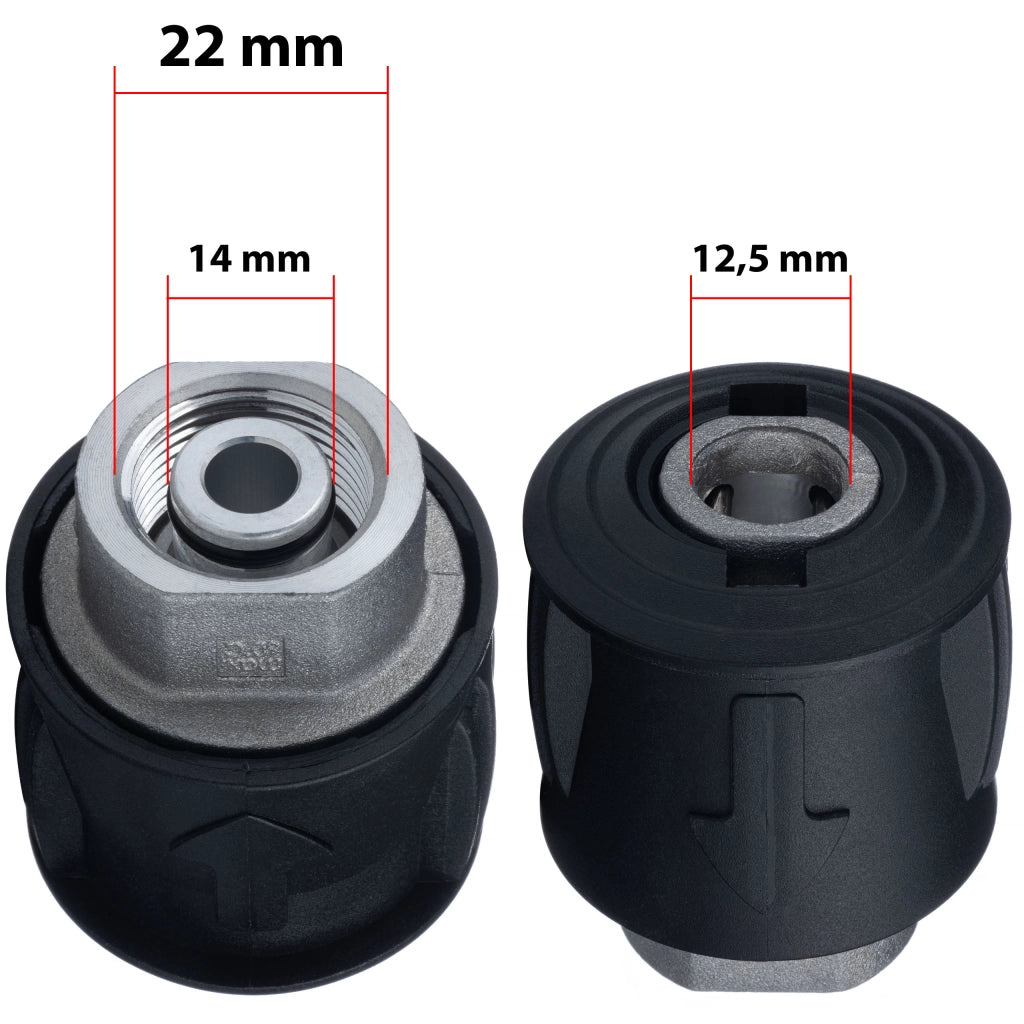 Adattatore Click-M22 per Idropulitrice compatibile con Kärcher K2-K7 – Pressione Max 160 BAR, Temperatura Max 60°C