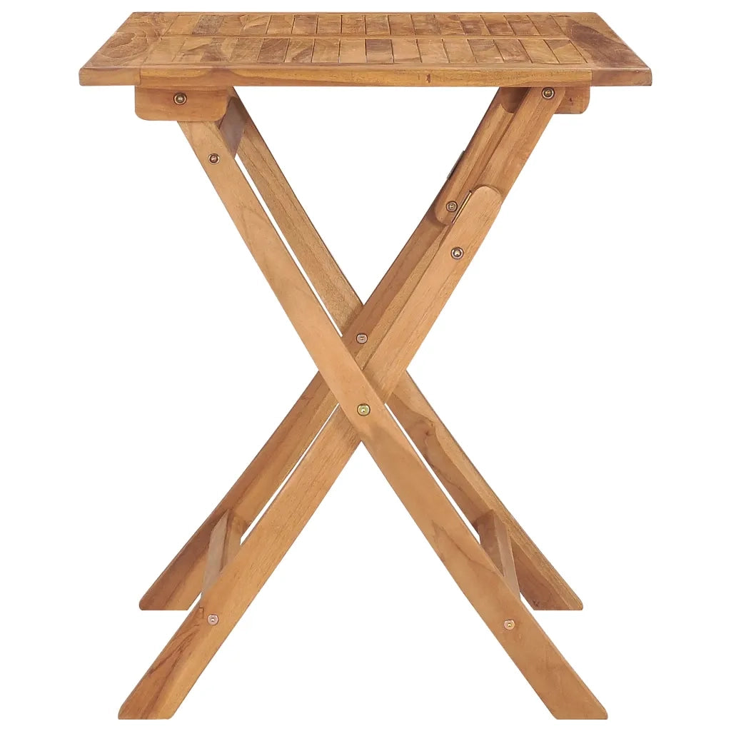 Tavolo da Giardino Pieghevole 90x60x75 cm in Massello di Teak 315445