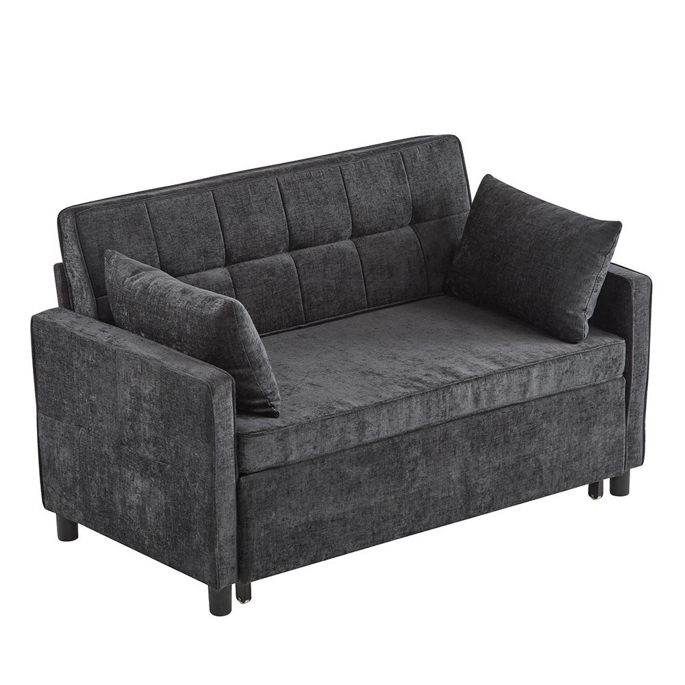 Divano letto due posti - Xylo - tessuto chenille, schiuma alta densit脿