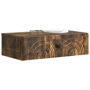 Tavolino da Parete Laterale | Tavolo laterale | Tavolino Rovere Fumo 59 x 34,5 x 17 cm