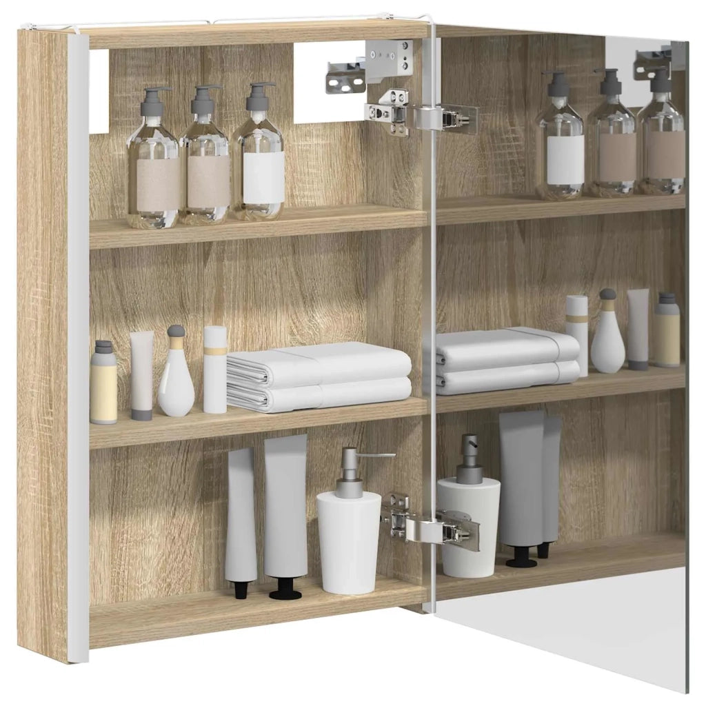 Mobiletto per specchio da bagno Rovere Sonoma