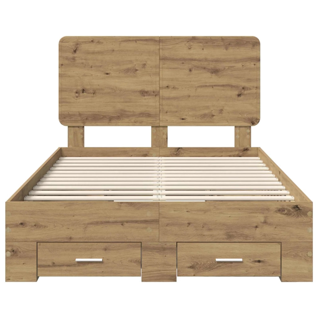 Struttura del letto Rovere artigianale 120 x 190 cm
