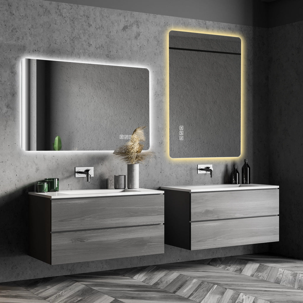 Specchio LED da bagno 60 x 120 cm, antiappannamento, 3 tonalità luce, dimmerabile, IP44