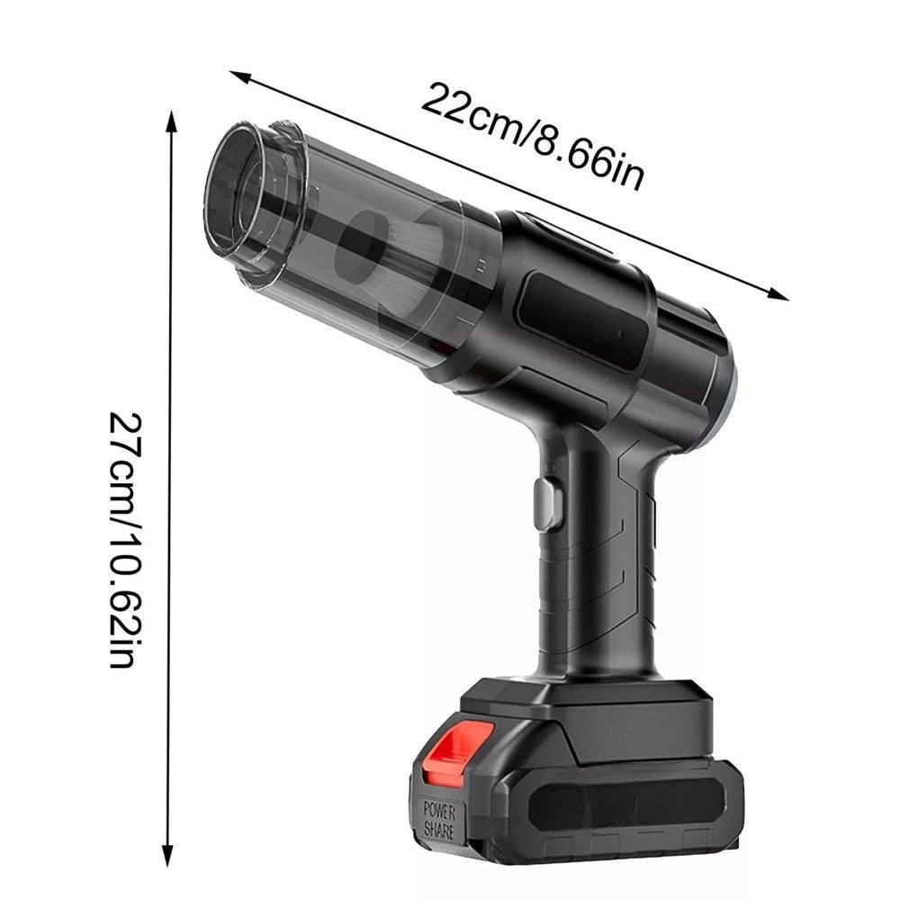 Trade Shop - Aspirapolvere Aspirabriciole Portatile Senza Fili Doppia Batteria 24v 07640 -