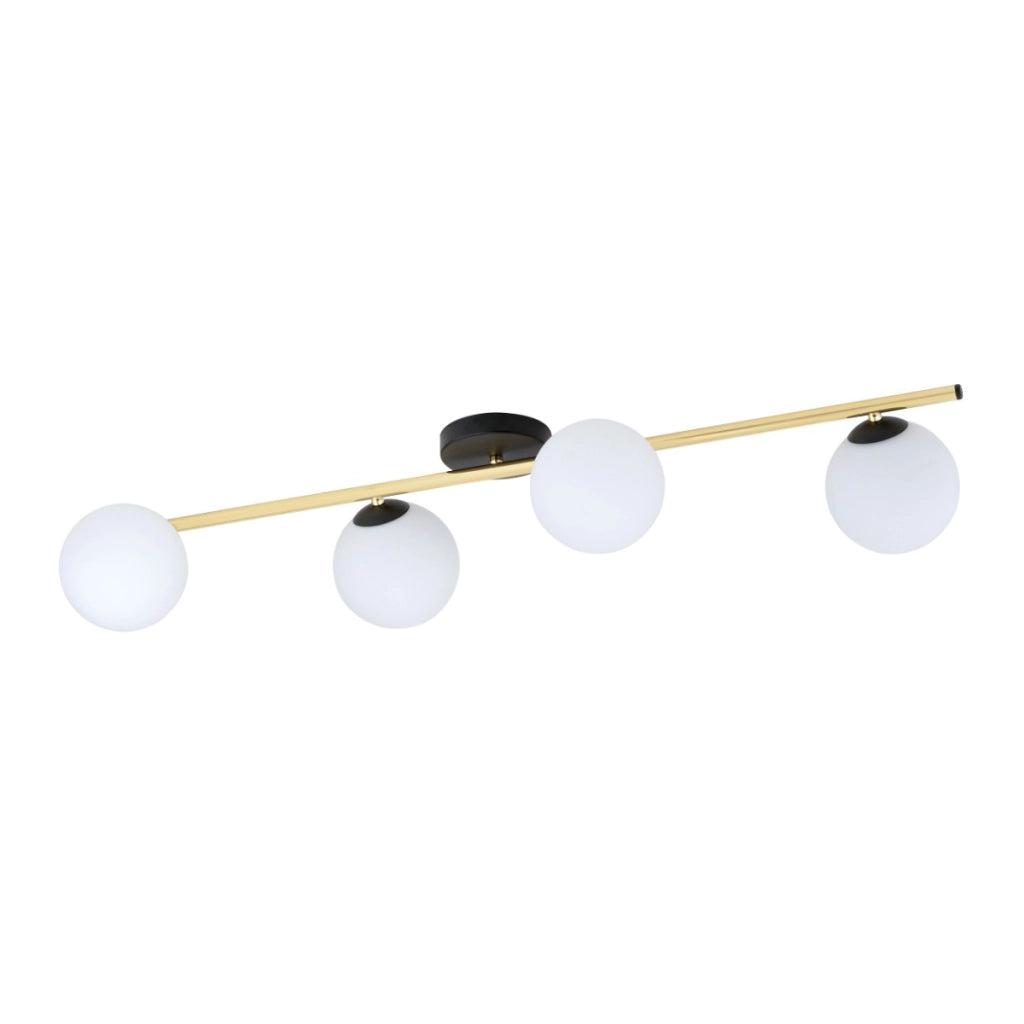 Plafoniera Emibig Splendi 4xE14 in metallo ottone/bianco